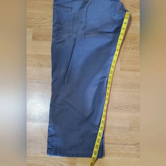 Carhartt RUGGED FLEX® RELAXED FIT‎ CANVAS BIB OVERALL 40x30 Gravel - Picture 12 of 13